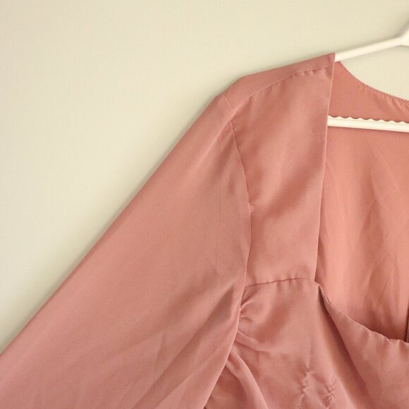 Princess Polly Women's Blush Pink US 12 Square Neck Long Sleeve Midi Party Dress - Picture 4 of 13